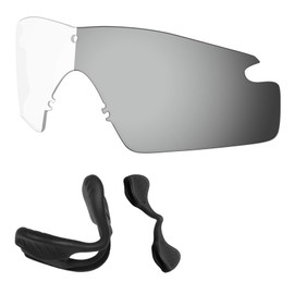 Predrox HD to Grey Photochromic Si M Frame 3.0 Lenses & Nose Pieces Replacement for Oakley Sunglass OO9146