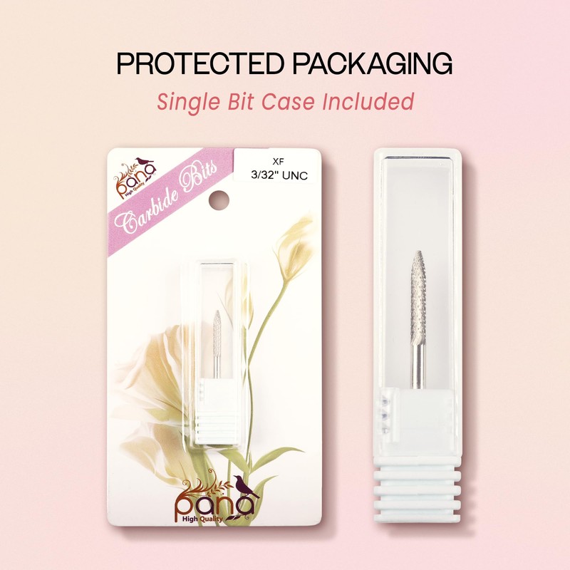 PANA 3/32" Carbide Cuticle Nail Drill Bit for Cuticle Cleaning,