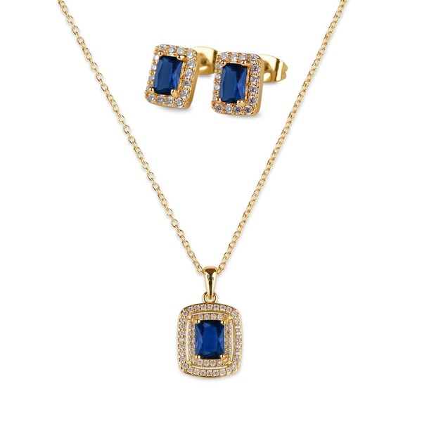 LuckyLy Set de Joyería para Mujer Oro 14k con Zirconia