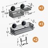 LEVERLOC Shower Caddy Suction Cup, 2 Pack suction shower shelf