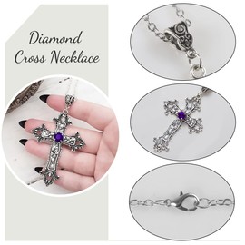 EAVUYIS Christliche Kette Kreuzanhänger mit Halskette Kreuz Anhänger Halskette Einfache Kreuz Halskette Religiöses Gebet Anhänger Ostern Geschenke