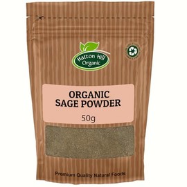 Organic Sage Powder 50g by Hatton Hill | Certified Organic, Perfect for Cooking, Seasoning, and Aromatic Herbal Teas