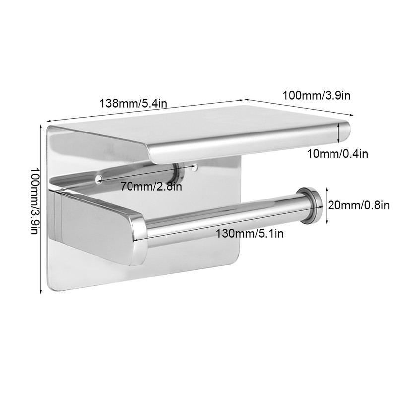 Toilet Paper Holder Stainless Steel Toilet Paper Roll Holder with