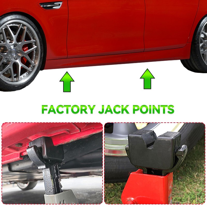 Car Jack Stand Pad Rubber Universal Lift Pads Slotted Floor