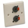 Wall Plate, 2 x Jack Sockets, Audio Visual Wall Plates