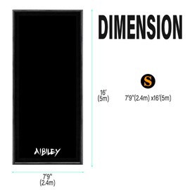 Aibiley Garage Floor Mats for Under Car,Non-Slip Garage Flooring Parking Rugs,Heavy Duty Waterproof PVC Rubber Containment Mat,Protect from Snow,Oil,Ice,Rain,Muds,with Telescoping Squeegee,7'9"x16'