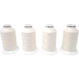 Gütermann Miniking Set Overlock Yarn Coverlock Yarn 4 Cones Each 1000 m White