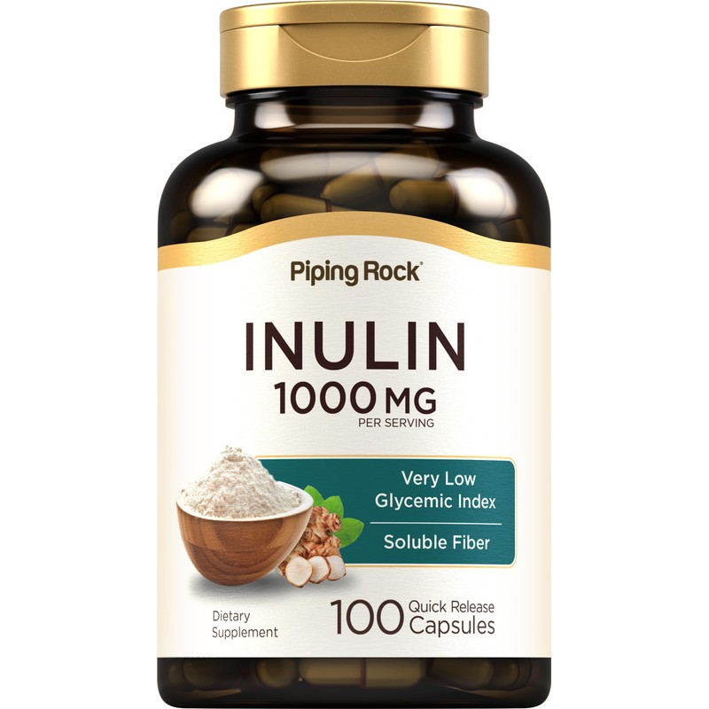 Lingtoolator Inulin Capsules 1000 mg 100 Count Low Glycemic Index