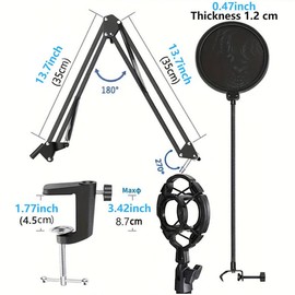 Podcast Microphone Bundle, Condenser Mic with Live Sound Card Kit, Podcast Equipment Bundle with Voice Changer and Mixer Functions for PC Smartphone Studio Recording, Microphone Set, Condenser Microphone