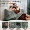 Wellty Care Luxury Faux Fur Headboard Pillow Queen Size -