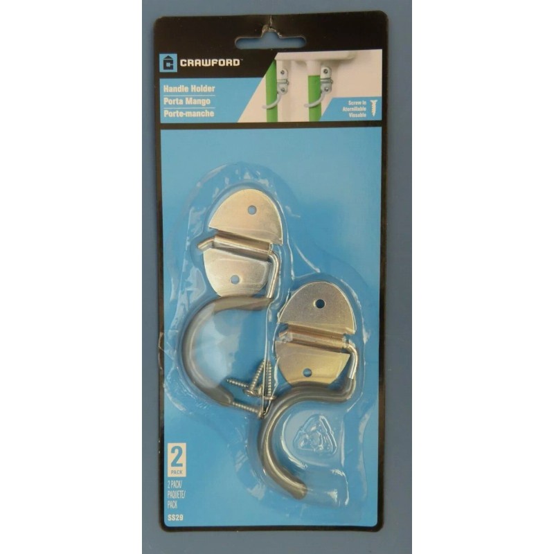Crawford Broom & Tool Holder Package of 2pcs. SS29 NEW