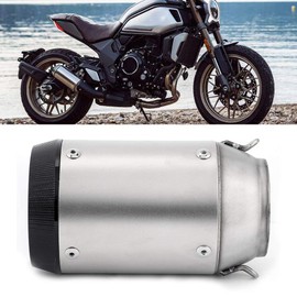 Senyar Tubo de escape, 60mm/2.36in Universal Moto redonda Tubo de escape Fit Punta de escape Accesorio de motocicleta para Z900Z1000para Ninja250 400