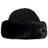 Barts Fur Cable Bandhat Beanie Hat, Black (Black 0001), One