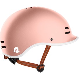 Retrospec Remi Adult Bike Helmet for Men & Women - Bicycle Helmet for Commuting, Road Biking, Skating with Adjustable Ergo Knob Dial, Rose Gold, Medium 57-59cm