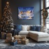 Christmas Ice Skating Rink Canvas Wall Art Decor - Festive