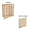 LZRS 2-Panel Wooden Free Standing Foldable Dog Gate Indoor –