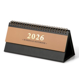JUNKJWBZ Small Desk Calendar 2025-2026 Standing Flip Mini Desktop Calendar Use Now to Dec 2026 350 gsm Thick Paper Twin-Wire Binding for Home Office School