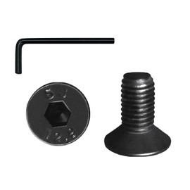 YEJAHY Pack of 20 M5 x 12 Countersunk Head Screws, High Strength Carbon Steel, Machine Screws, Fully Threaded Screws, Machine Equipment, Home Furniture, Bolt, Black