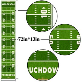 Nepnuser Nepnuser American Football Court Table Runner Touch Down Football Birthday Party Decoration Boy Sport Farmhouse Home Dining Room Kitchen Table Decor (13" x 72")