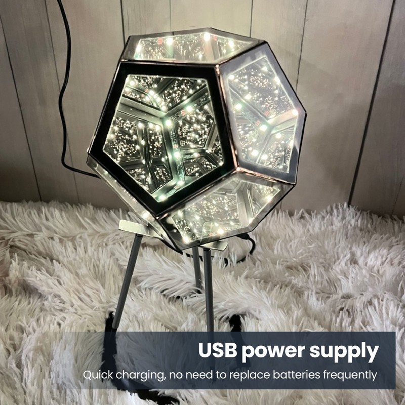 LED Dodecahedron Light USB Powered Music Sync Color Changing Colorful