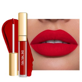 DE'MUMU Red Lipstick Matte for Women Superstay Long Lasting Lipstick Smudgeproof Liquid Lipsticks Cruelty Free Lip Makeup (DM29 Flamingo)