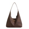 Shoulder Bag for Women Soft PU Leather Minimalistic Top Handle
