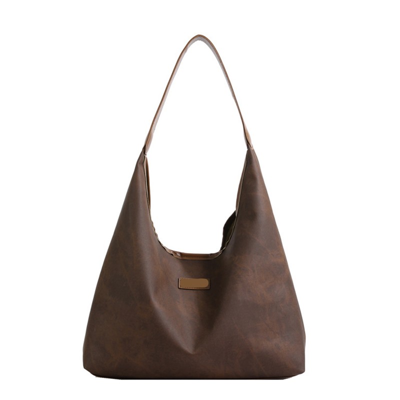 Shoulder Bag for Women Soft PU Leather Minimalistic Top Handle
