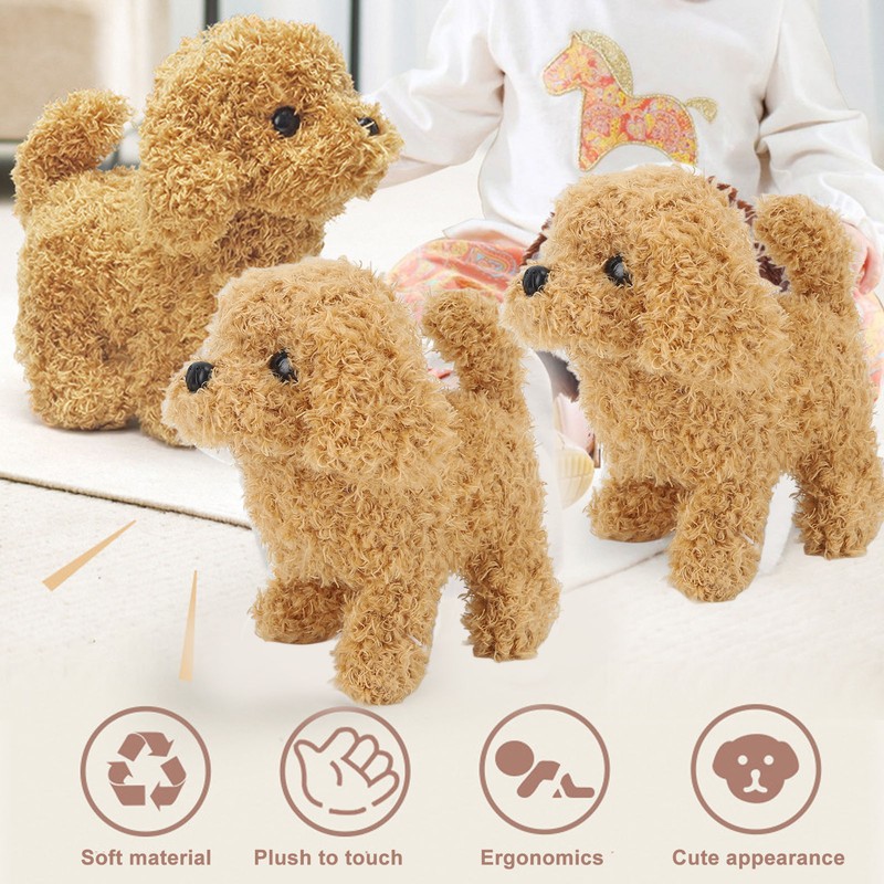 Plush Puppy Dog Electronic Interactive Plush Dog Walking Barking Wagging