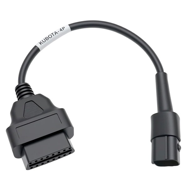 OBD2 Adapter Cable Cord Fit for KUBOTA Vehicles, 4 Pin
