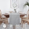 Dremisland Linens Farmhouse Table Runner Handmade Hemstitch Grey Table Runner