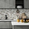 SODI MOSAIC White & Silver Glass Mosaic Backsplash Tiles, 12"