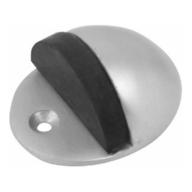 Dzina Hooded Oval Door Stop 42mm (1. 5/8 Inch) Satin Anodised Aluminium Pack of 1