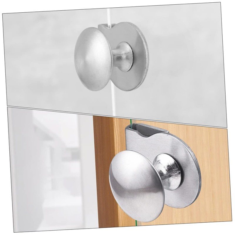 Gadpiparty 2pcs Glass Door Handles Durable Pull Clamp for Kitchen