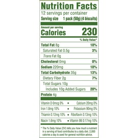 belVita Cinnamon Brown Sugar Breakfast Biscuits, 12 Packs (4 Biscuits Per Pack)