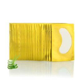 150 Pairs Set Under Eye Pads, Comfy and Cool Under Eye Patches Gel Pad for Eyelash Extensions Eye Mask Beauty Tool. (Gold)