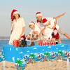 4 Pack Summer Christmas Decorations Hawaiian Beach Theme Tablecloth Baby