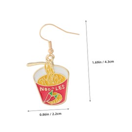 Baluue Cute Noodle Drop Earrings Kawaii Food Dangle Jewelry for Women Fun for Party and Daily Wear Durable Craftsmanship and Eye Catching Design
