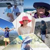Mukeyo - Sombrero de malla para mujer, con ala ancha,