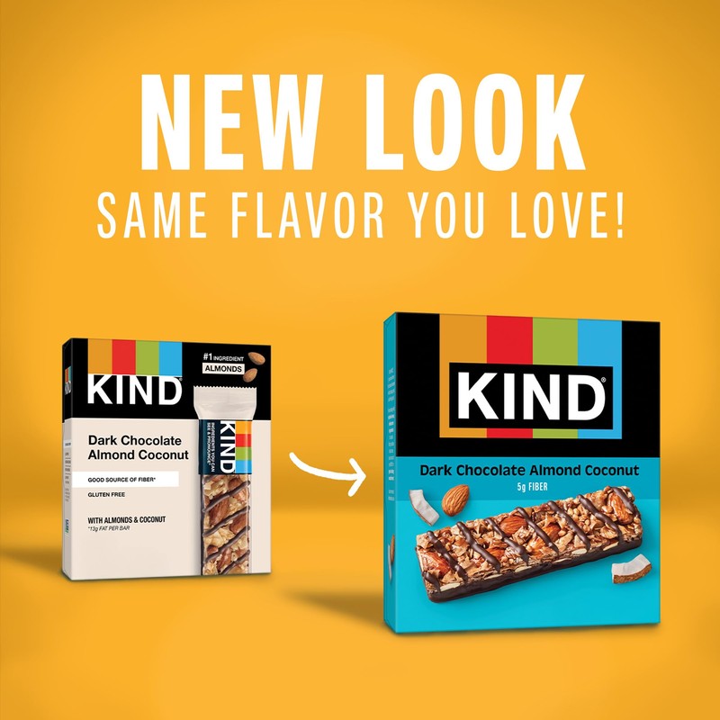 KIND Healthy Snacks Bars, Dark Chocolate Almond Coconut, Gluten Free,