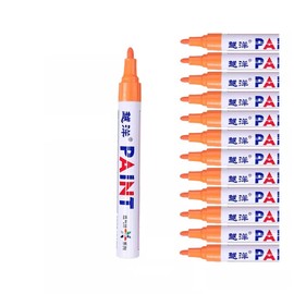 Plumon Rotulador Marcador Arte Llanta Letra Moto Carro Bicicleta 12 piezas Tuning Pintura Colores Neumático (Naranja)