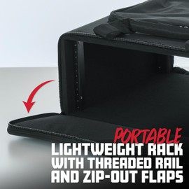 Gator Cases Rack Bag Series Portable 4U Rack Bag with 14" Rackable Depth, (GRB-4U)