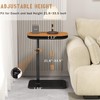 Windpost C Shaped Side Table,Adjustable Height C Shaped End Table,360°Swivel