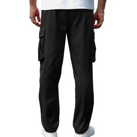 Mancozy Men's Casual Sweatpants Loose Fit Drawstring Workout Tactical Sweatpants for Men with Pockets Medium