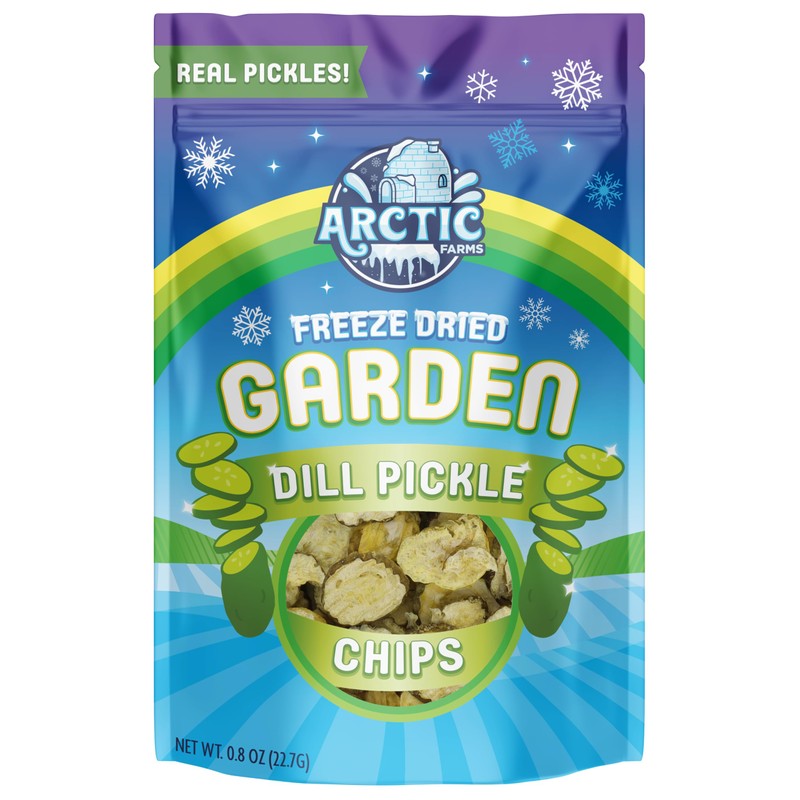 Arctic Farms Freeze Dried Kosher Dill Pickle Chips (Large Bag)