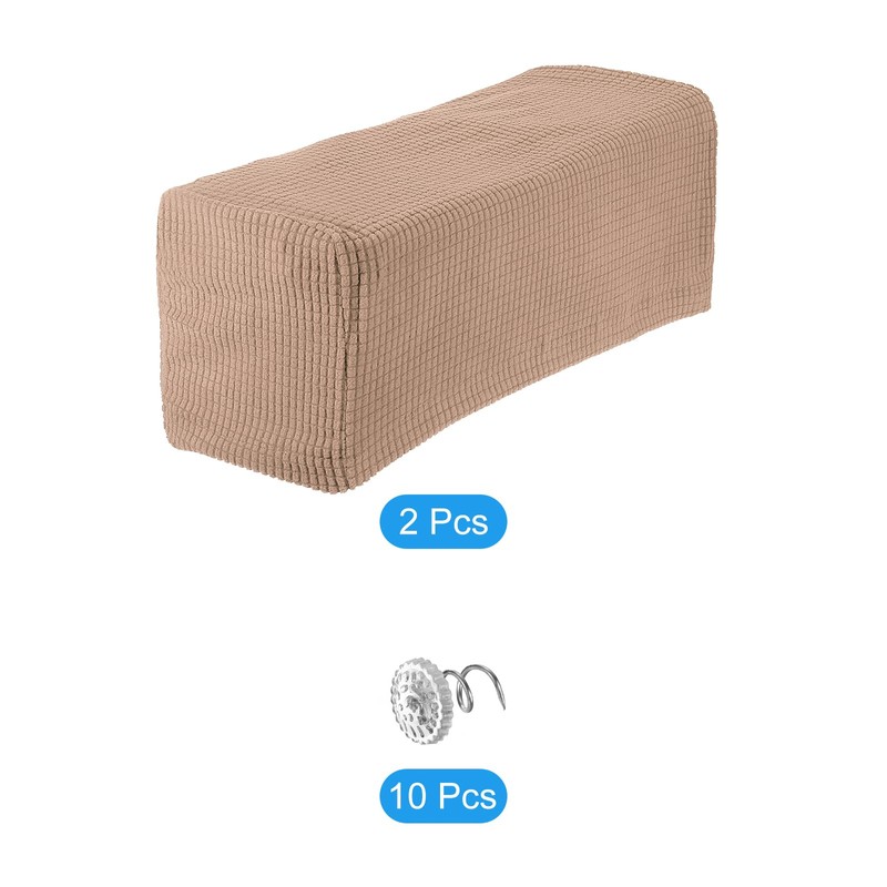 sourcing map 2pcs Stretch Armrest Covers for Chairs/Sofas, Couch Arm