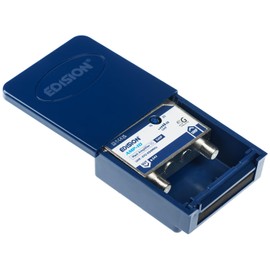 EDISION MAK-100 Kit: Mast Amplifier 1UHF, 10-25db, 107dBmV, 24V, Suitable for Digital Terrestrial DVB-T/T2 Antennas, 5G LTE Filter + Power Supply 24V 200mA F 2 Outputs