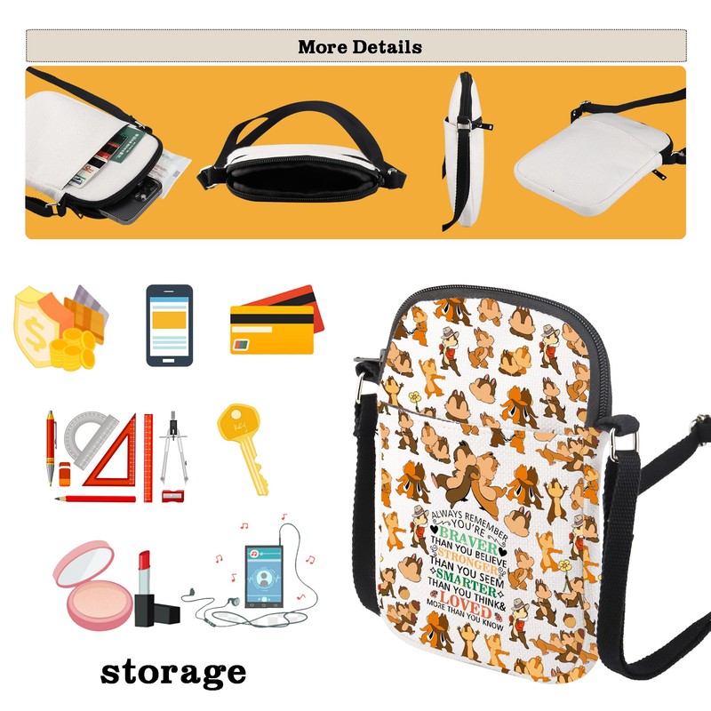 CMNIM Cartoon Character Gifts Chip Dale Crossbody Bag Squirrel Lover