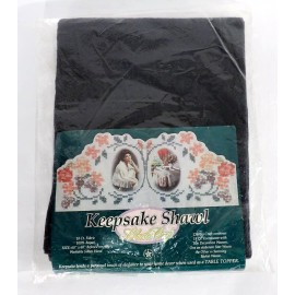 Charles Craft Vtg Charles Craft Keepsake Shawl 60"x60" Cross Stitch 18 Ct Fabric Package Wear