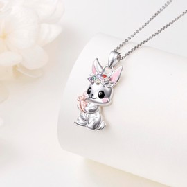 HOOHWE Guinea Pig/Penguin Necklace for Women 925 Sterling Silver Animal Necklaces with Pendant Chain Jewellery Gifts for Women Girls, Sterling Silver