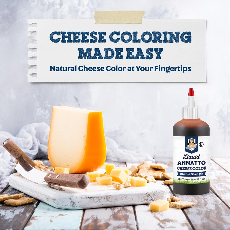 Liquid Annatto Cheese Coloring, Double Strength - 30 ml